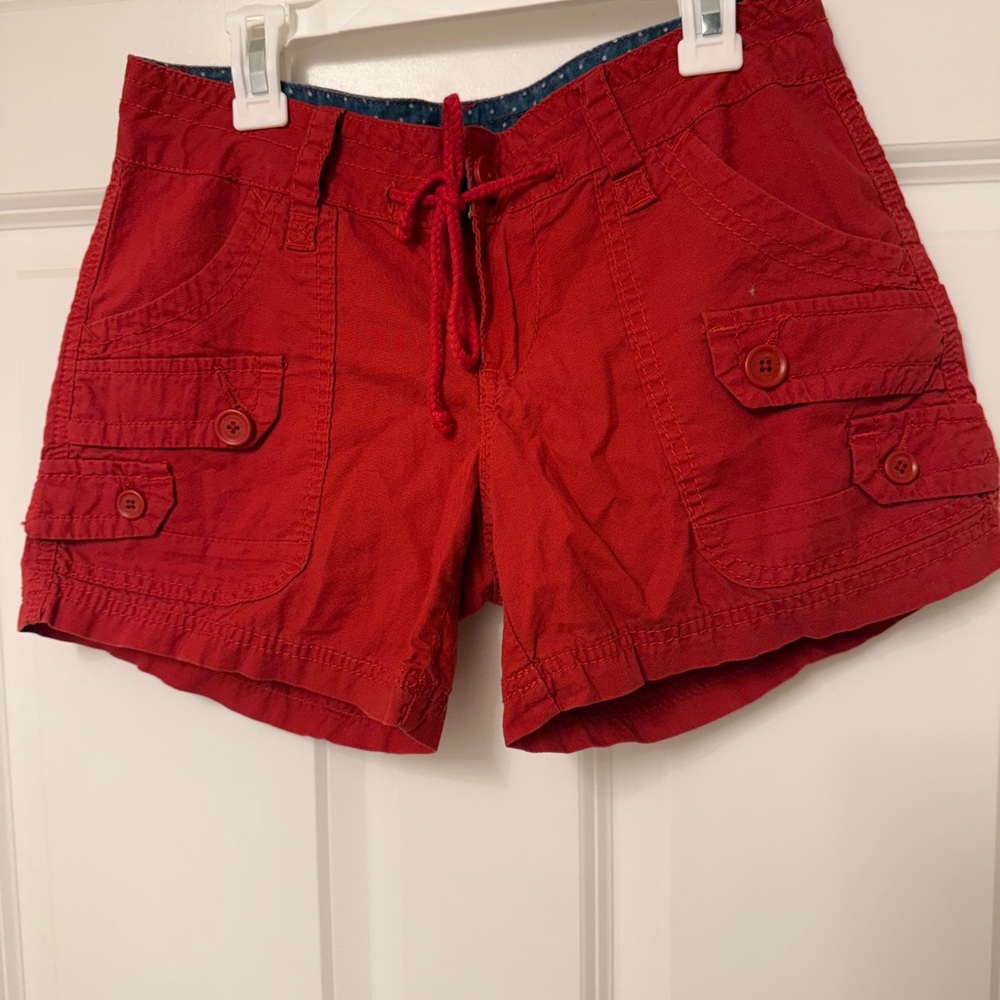 UNIONBAY Women's Red Cargo Shorts